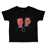 Custom Baby & Toddler T-Shirt Boxing Gloves Cotton Boy & Girl Clothes Funny Graphic Tee Black Design Only 4T