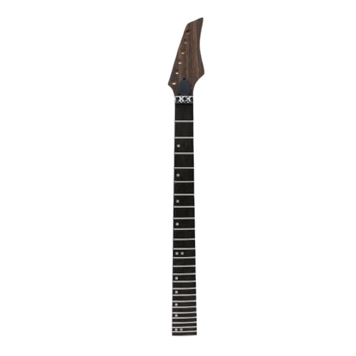 ModouString Electric Guitar Neck 24Fret Maple neck With locking Nut 25.5inch Rosewood Fretboard Black head Replacement for guitar parts