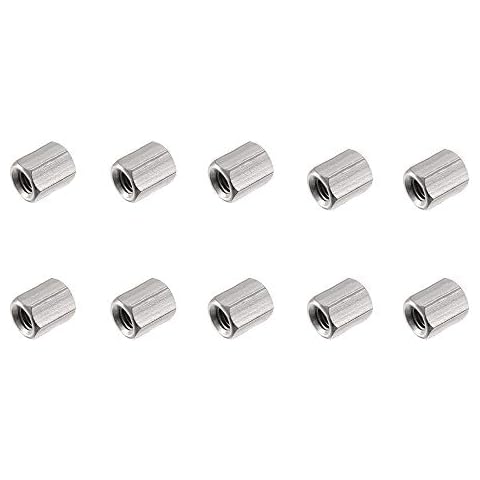 Smartsails 10PCS M4 X 0.7-Pitch 12mm Length 304 Stainless Steel Metric Hex Coupling Nut Cover