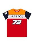  Repsol Honda Racing Dual Alex Marquez 73 Big 73 Offizielles MotoGP-Kinder-T-Shirt - Rot - 8/9 Jahre