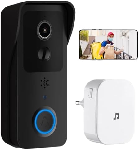 WiFi Video Doorbell Wireless HD Camera PIR Motion Detection IR Alarm