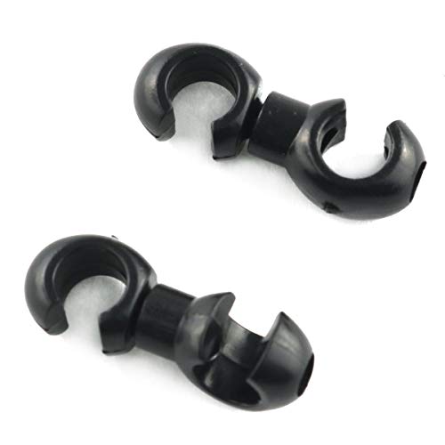 E-Outstanding 12Pcs Bike Mtb Brake Gear Housing Fixing Holder Guide S Style Buckle Clips Black Bicycle Cable Clips Rotating S-Hook Organizer #TOP2