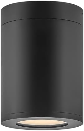 Hinkley Silo One Light 6.5W GU10 LED Outdoor Small Flush Mount, Black