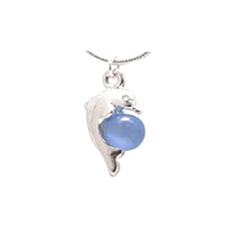 Dolphin Crystal Pendant Necklace With Velour Gift Box