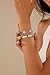 FUNIO 18K Gold Plated Clover Bracelet Love bangle Set for Women - Stack Friendship Silver Bracelet Lucky Link Bracelets Jewelry Gifts Trendy for Women
