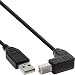 Produktbild InLine 34520U USB 2.0 Kabel, A an B, unten abgewinkelt, schwarz, 2m