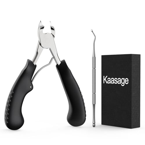 Nail Clippers for Thick & Ingrown Toenails - Sharp Curved Blade & Non-Slip Handle -Toenail Clippers for Men, Women, and Seniors - Professional Heavy-Duty Pedicure Tool Gift