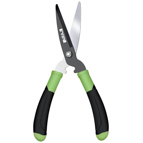 40cm Taille Haie Manuel, Cisaille Haie à Lame Droite en Alliage SK5, Cisaille de Jardin Léger à Dépassement, Poignée Ergonomique Antidérapante, Tailler Précisément les Haies, Arbustes et Buissons