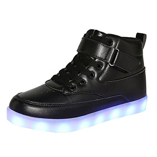 Voovix Unisex Led Shoes Light Up Shoes High Top For Women Men Black41 #TOP9