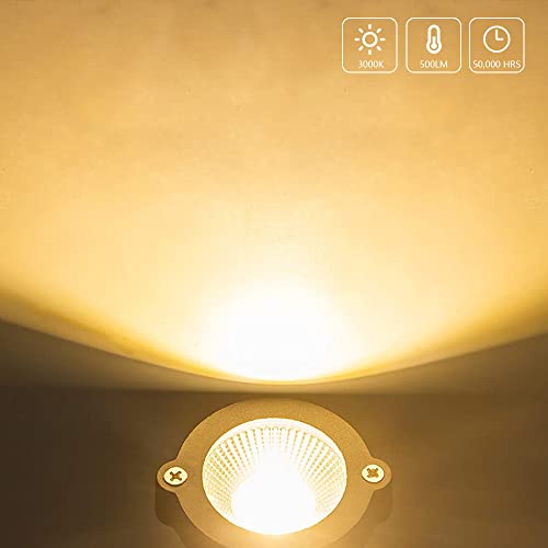 Eleglo 120V Led Landscape Lights, 5W Led Landscape Spotlight Outdoor For Flag Spotlight, Landscape Lighting Warm White Garden Decorative Lamp 6Ft Cord With Us 3 Prong (Base,Stake Included) #TOP2