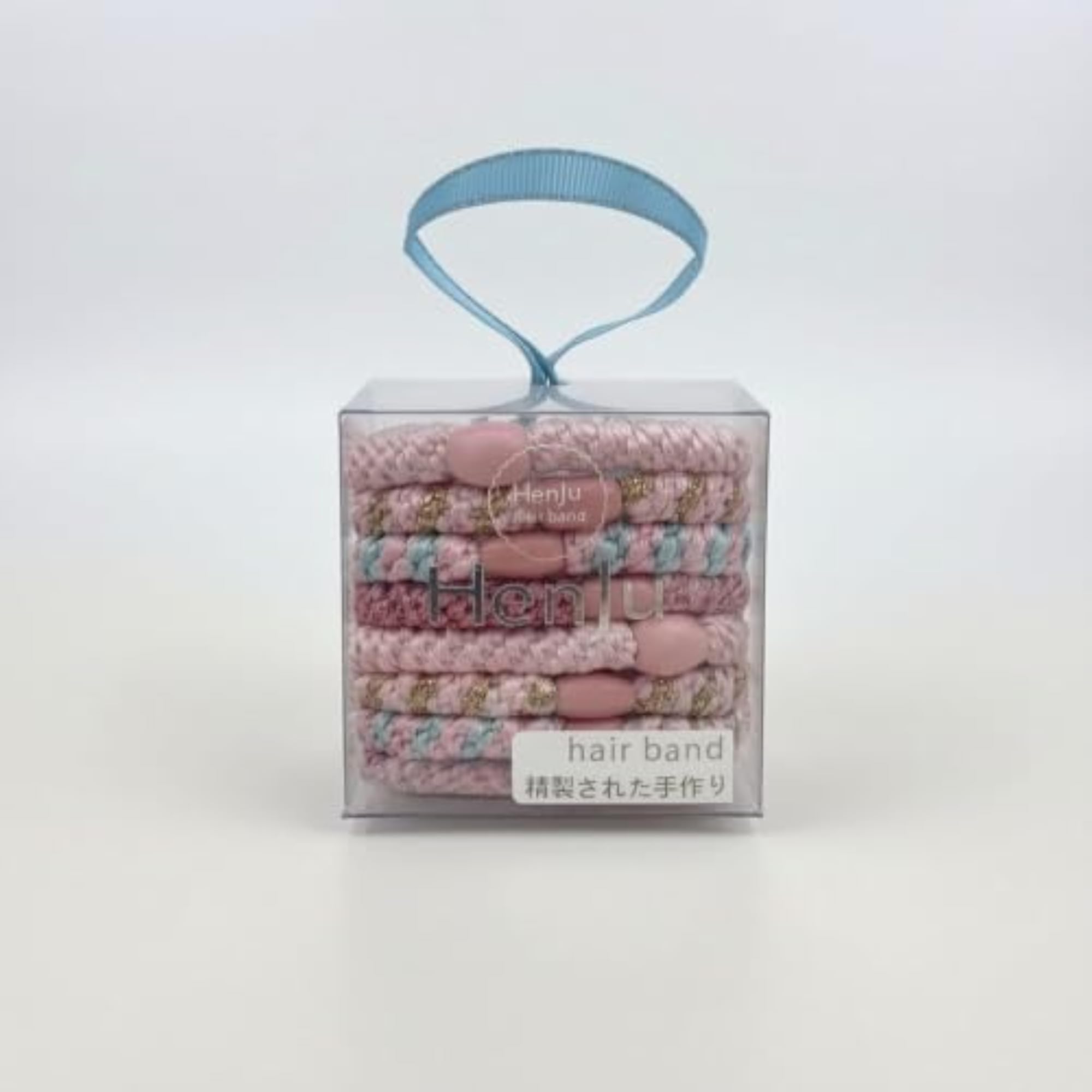 8 Pieces Thick Braided Hair Ties, Clear Elastic Ponytail Holders