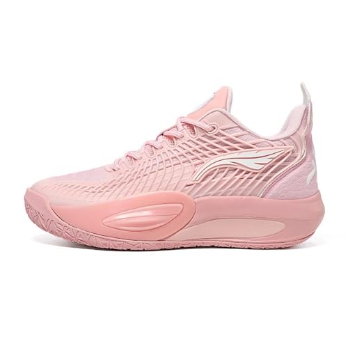 Men's Basketball Shoes Breathable Shock-absorbing anti Slip Wear-resistant Rebound Sports Training �E�H�[�L���O�V���[�Y(Pink,25 cm)