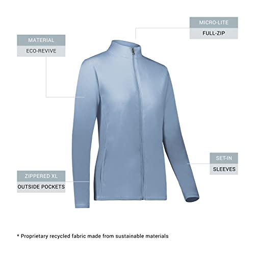 Augusta Sportswear Women's Ladies Micro-Lite Fleece Full-Zip Jacket, Storm, Medium4