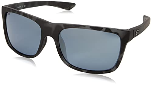 Costa Del Mar Men's Remora Polarized Round Sunglasses, Ocearch Shiny Tiger Shark/Grey Silver Mirrored Polarized-580P, 56 mm