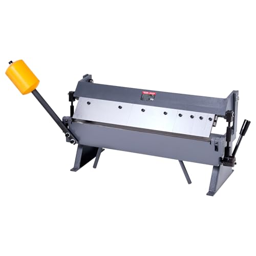 Image of VEVOR Box and Pan Brake, 24 in Sheet Metal Bending Brake,16-Gauge Mild Steel Capacity, 0-135 Degree Adjustable, Metal Bender Machine with 5 Fingers, Heavy-Duty Aluminum Folder for Precise Bending