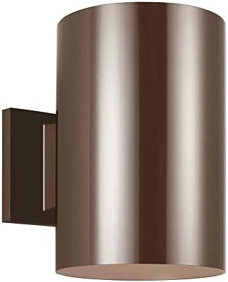 Generation Lighting 8313901-10 Transitional One Light Outdoor Wall Lantern from Seagull - Outdoor Cylinders Collection in Bronze/Dark Finish,