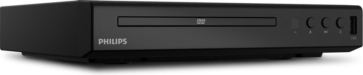 Philips TAEP200 Lecteur DVD pour téléviseur avec câble HDMI 1,5 m – Lecteur CD pour Presque Tous Les formats de disques – Port HDMI – Lien USB – Noir