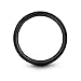 Charming Jewelers Tungsten Wedding Band Ring 8mm Men Women Comfort Fit Black Step Bevel Edge Brushed Polished Size 10