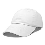 DALIX Womens Lightweight 100% Cotton Cap in  White (Velcro Closure)