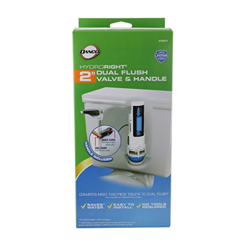 Danco HYR271T Válvula de descarga dupla Hydroright e alavanca de alavanca, sem tamanho, branco