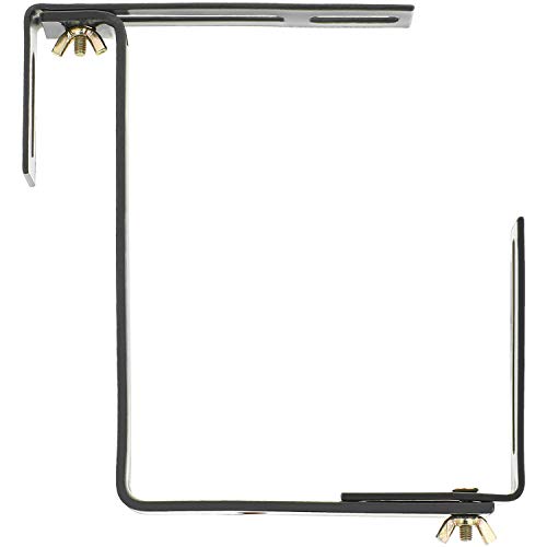 com-four® 4x Blumenkastenhalter für Balkon-Brüstungen und Geländer - flexible Befestigung aus Metall für Pflanzkästen - 2-fach verstellbar - ohne Bohren (04 Stück - anthrazit)