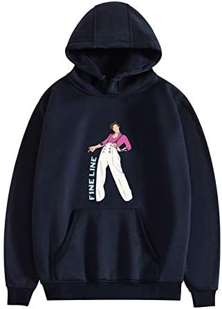 QSMGRBGZ Casual Hooded Sweatshirt,fashion Harry Style Printing Streetwear,Autumn/Winter Plus cashmere Long Sleeve Hip Hop Hoodie Pullover,unisex,Black,L
