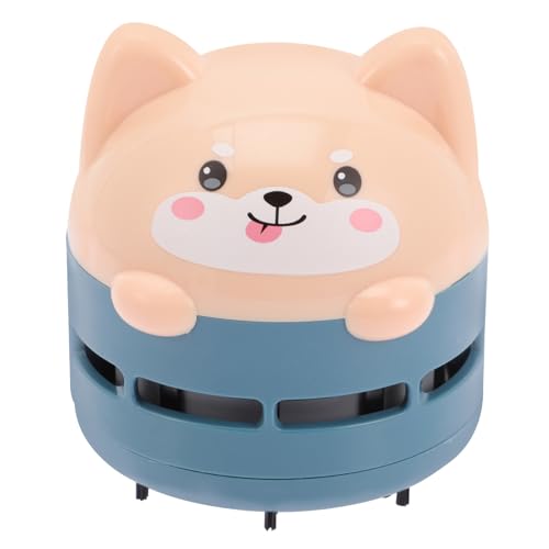 IMIKEYA Aspiradora de Mesa Mini USB Cargador con Diseño de Gato para Escritorio y Oficina Limpieza de Polvo y Residuos Cuerpo Abs Color Verde Intenso