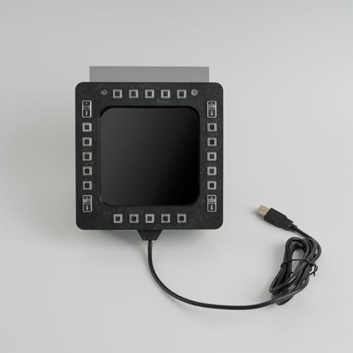 Image of ConsoleXpress Flight Simulator Cockpit Panel, 5-Inch 2K 24-Key Fighter Jet MFD-Panel for PC Flight Sims, Compatible with JF-17, F /A-18, F16, Plug & Play Home Flight Simulator Cockpit