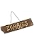Produktbild Halloween! Smiffys Hängendes Zombies-Schild, Braun, Treibholz-Optik, 40cmx10cm / 16inx4in