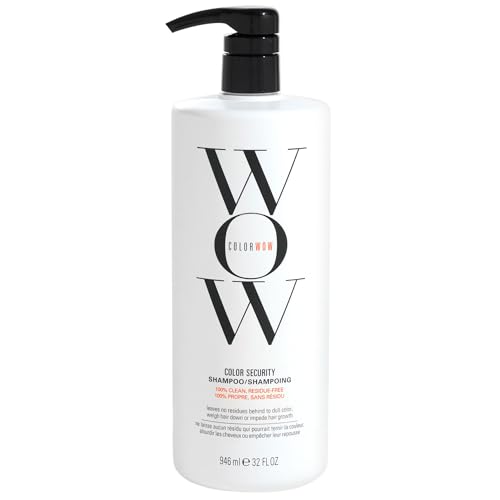 COLOR WOW Color Security Shampoo 32 fl oz Sulfate Free & Residue-Free Formula Healthy Looking Hair & Scalp Paraben Free Salon Quality