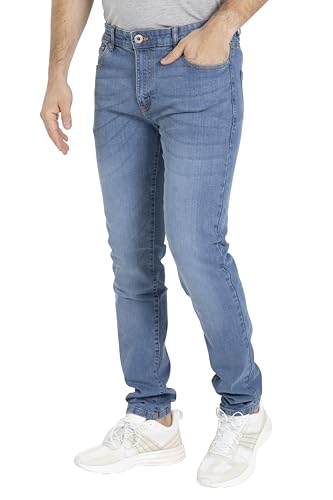 Men's Slim Fit Jeans Relaxed Super Flex Denim Stretch Comfortable Wear Classic 5-Pocket Essential Pant 28W-40W2