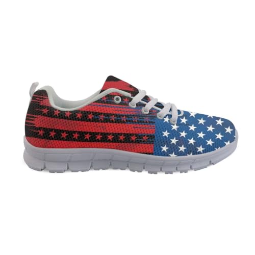 Image of GIFTPUZZ Mens Lace Up Athletic Trainers Running Sneakers Wedge Breathable Gym Lightweight Sports Tennis Shoes