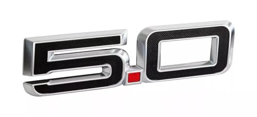 Image of 2pcs Replacement for 2024-2025 5.0 Letters Emblem Door Side 3D Badge Decal Nameplate (Silver Black)