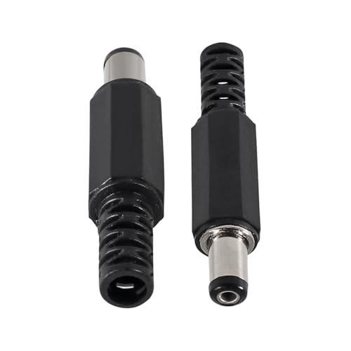 Conectores de enchufe macho DC 5.5x2.1mm pack x5 miniatura 5