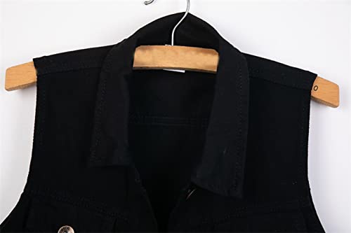 HALITOSS Women Button Down Mid Long Denim Jean Vest Waistcoat Sleeveless Jacket3