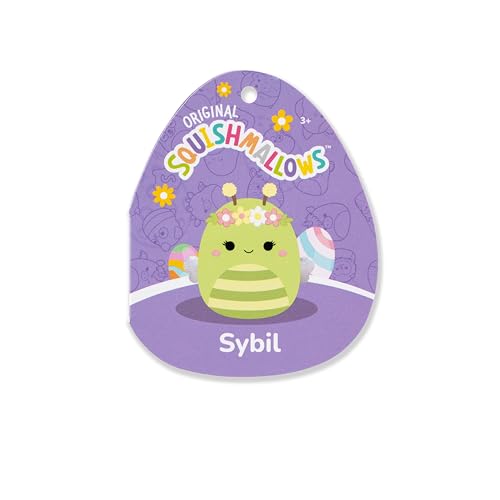 Image of Squishmallows Original 14in Sybil The Green Bee with Flower Crown - Official Jazwares Plush (Large)