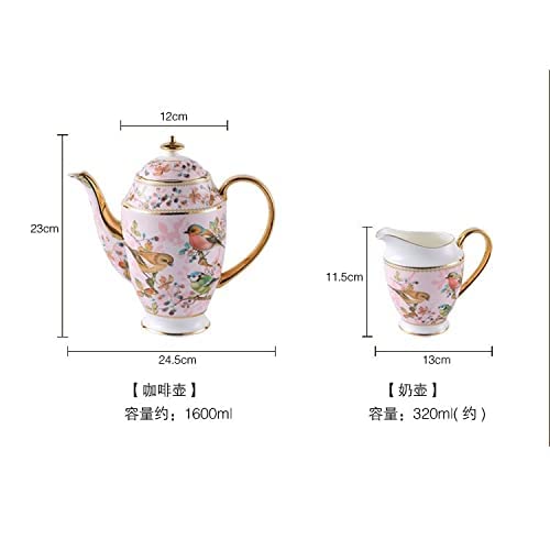 SGSG Juego de té de la Tarde de China de Hueso británico, Taza y platillo, Juego de café de cerámica Europeo, Taza de té… - Imagen 7