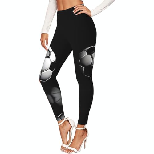 Pantalones de yoga para mujer con estampado de fútbol I Like Soccer mallas deportivas cómodas