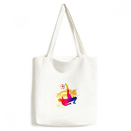 Cadeaux artisanat football sac en toile lavable 33x40cm pour supporters