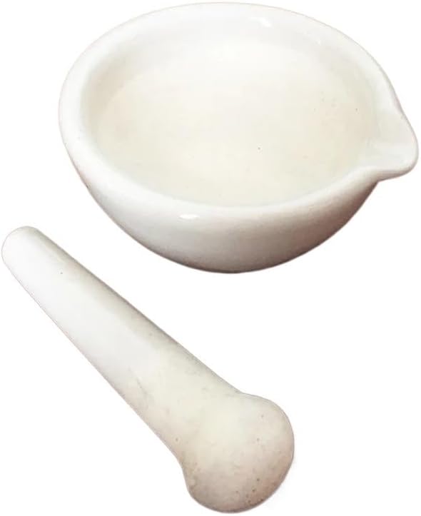 Pestle and Mortar 100mm Porcelain Spice Herb Grinder Mixing Grinding Bowl Crusher Set