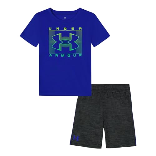 Image of Under Armour Boys 2-piece Short Sleeve Graphic T-Shirt and Shorts Set, Lightweight & Breathable