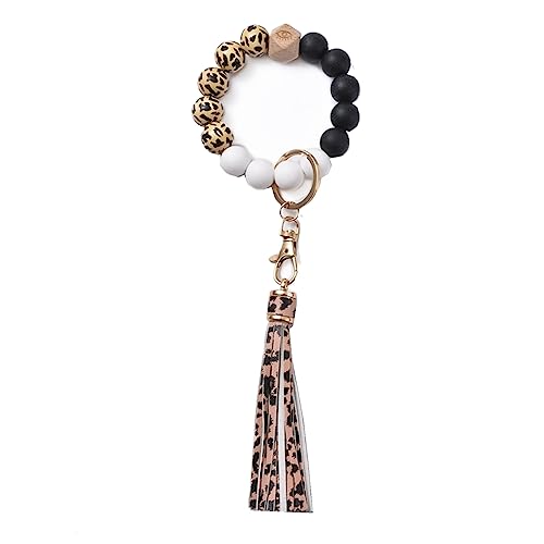 Cadeau de couple : bracelets en pierre naturelle avec pompon pour homme et femme