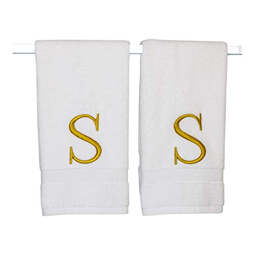 Decorvo Monogrammed Hand Towels for Bathroom - Luxury Hotel Quality