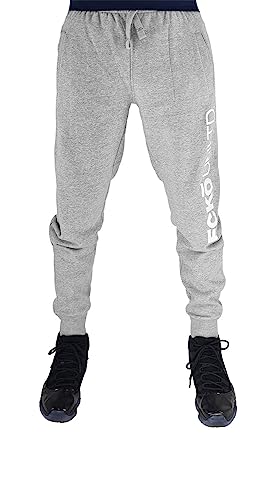 Ecko Unltd Ecko Unltd.   Pantalones deportivos de algodón para hombre, diseño de logotipo impreso, gris, S