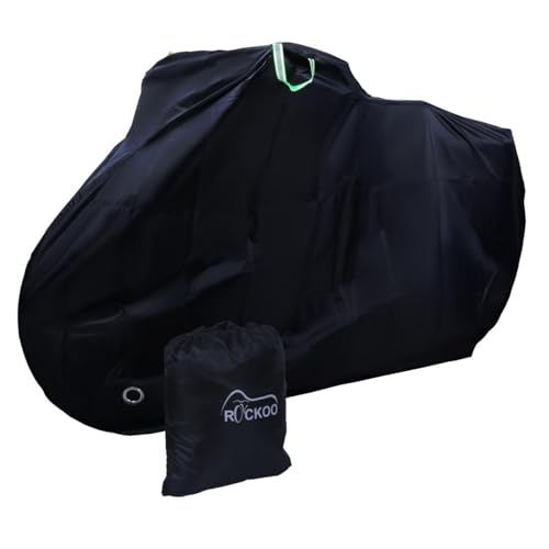 Rockoo Bike Cover for Outdoor Storage for 2 Bikes, Heavy Duty 190T Nylon Waterproof Dustproof with...