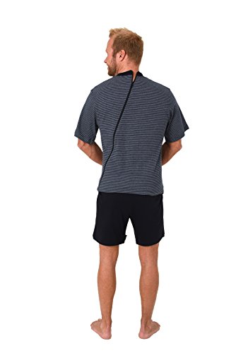 Men's Alzheimer's Clothing Jumpsuit Nursing Pyjama Short Sleeve Zipper at Back and Leg2