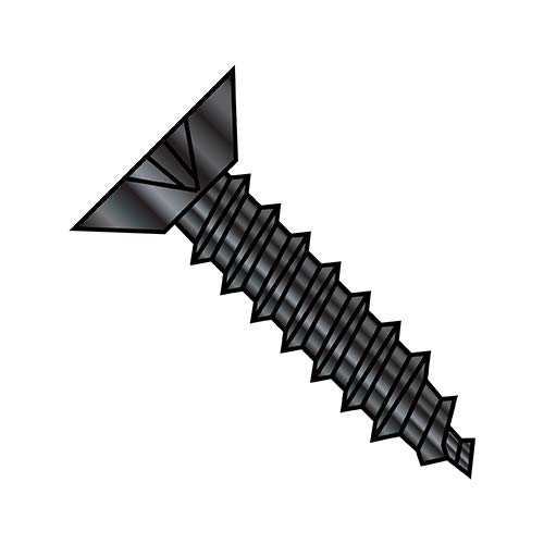 Tornillo autorroscante Phillips 4-24x1/4 cabeza plana zinc negro 10,000 u
