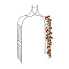 Relaxdays rozenboog metaal, rankhulp voor klimplanten, decoratieve punt, weerbestendig, HBD 270x144x60 cm, donkergroen