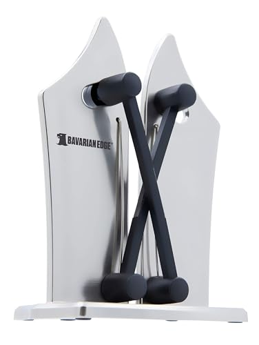 Bavarian Edge - Messerschärfer – Profi Messerschleifer für alle Klingen - Messer schärfen zum Durchziehen mit X-Cross-Technologie - manueller...