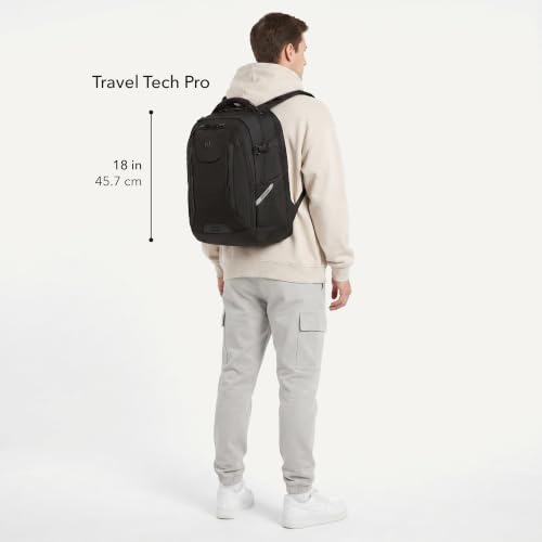 Image of SwissGear Travel Tech Pro Laptop Backpack - Fits Laptops up to 16 inch - ScanSmart TSA-Friendly Backpack with Multiple Organizer Pockets - Charcoal
